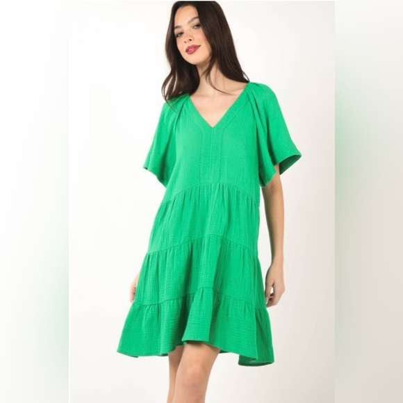 Babydoll Tiered Flare Dress 🧡 💚 - Picture 5 of 7